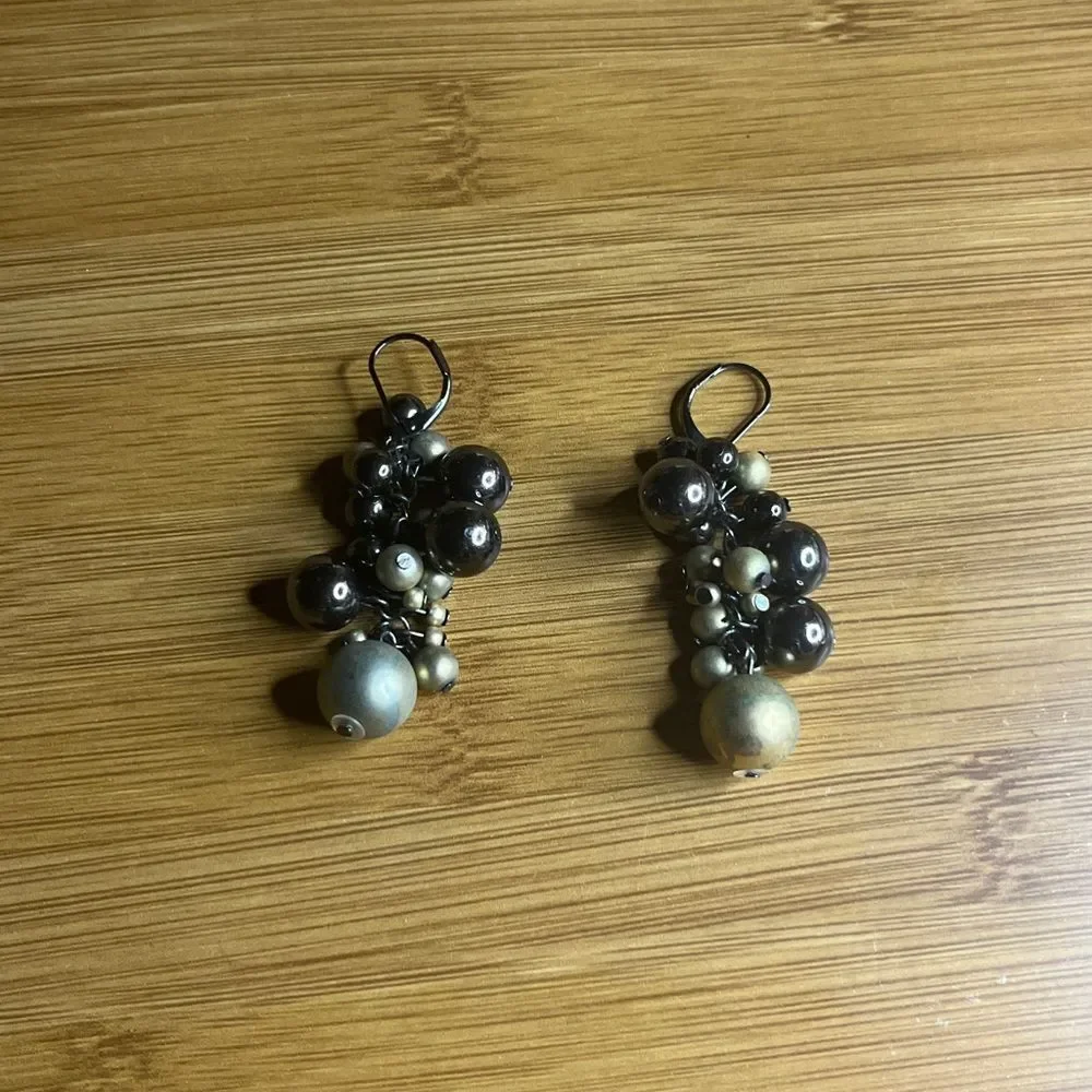 Vintage Elegant Pearl Cluster Earrings